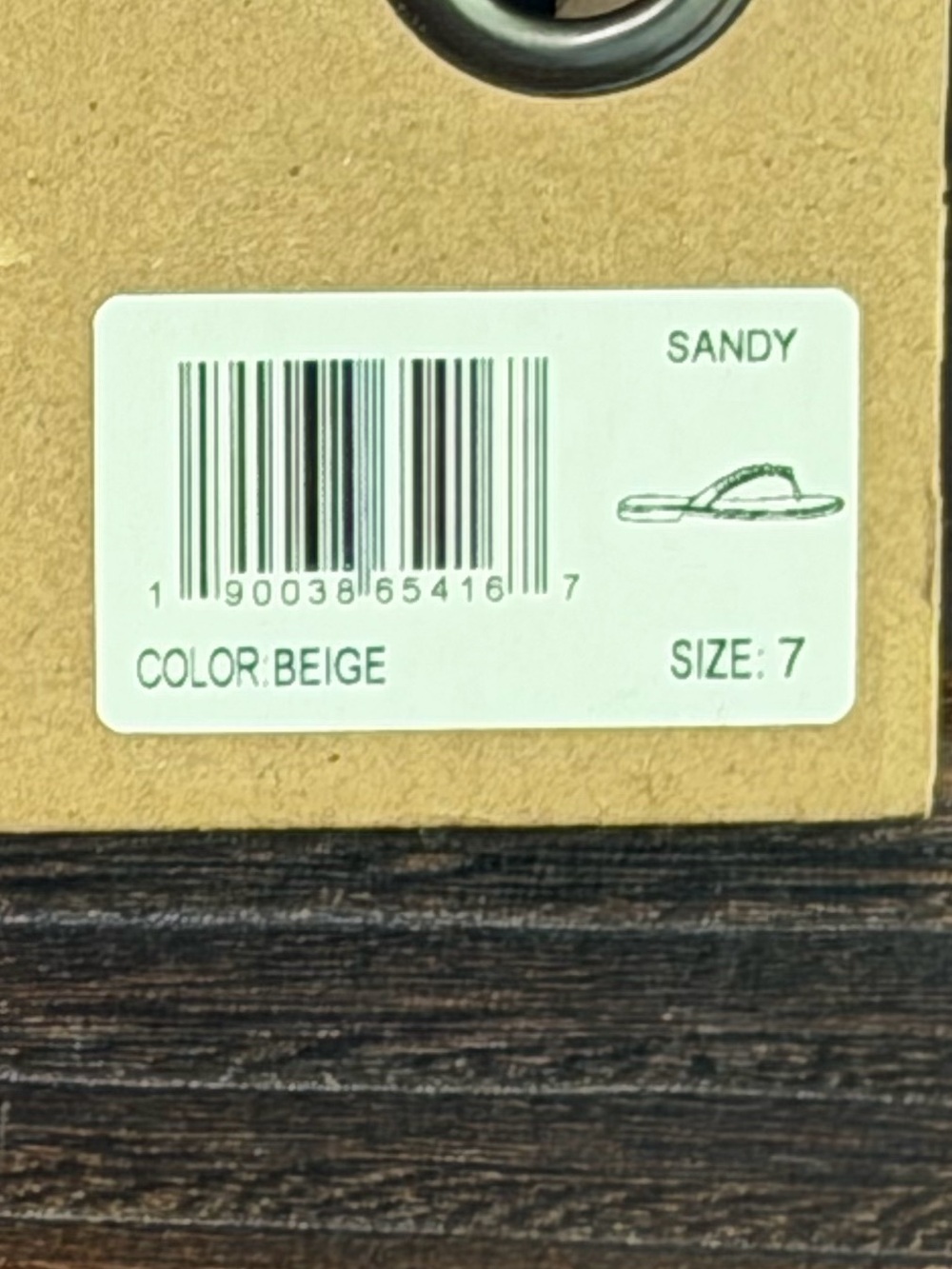 Vintage Havana Sandy Beige Beaded Thong Sandals NIB Size 7 - Picture 16 of 16
